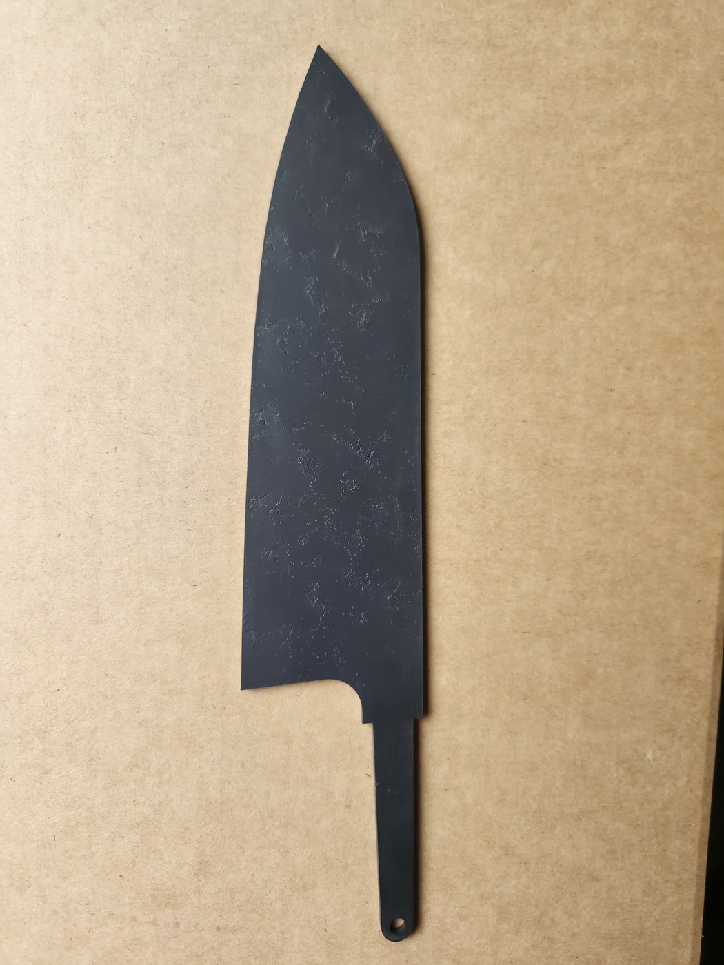 SUS420j2、包丁、ステンレス黒染め処理後、全体